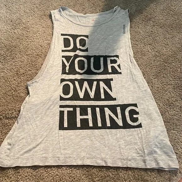 Reebok Gray “Do Your Own Thing” Work out Tank - Picture 1 of 3